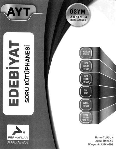 AYT EDEBİYAT SORU KÜTÜPHANESİ YKS Fotokopi