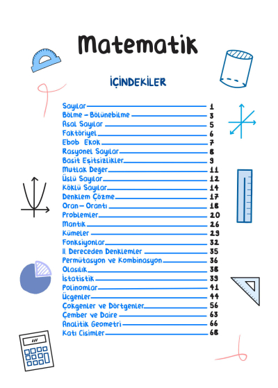 TYT Matematik Vip Notlar Vin Kampüs YKS Fotokopi