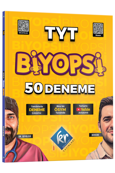 TYT Biyopsi 50 Biyoloji Denemesi KR Akademi Yayınları YKS Fotokopi