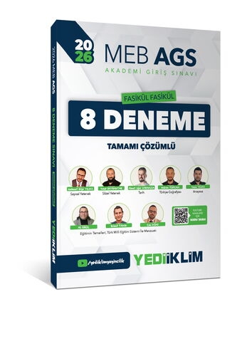 2026 MEB AGS Fasikül Fasikül 8 Deneme Tamamı Çözümlü Yediiklim Yayınları YKS Fotokopi