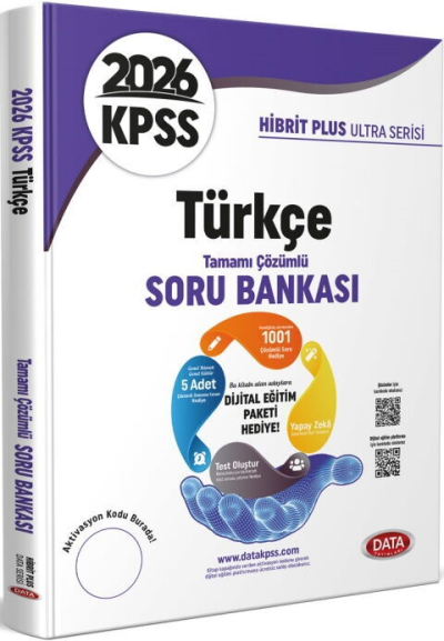 2026 KPSS Türkçe Hibrit Plus Ultra Serisi Karekod Çözümlü Soru Bankası Data Yayınları YKS Fotokopi