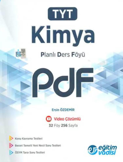 TYT Kimya Planlı Ders Föyü PDF Eğitim Vadisi Yayınları YKS Fotokopi