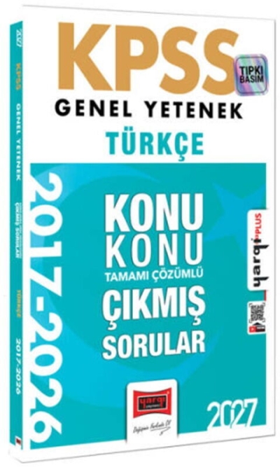 KPSS Genel Yetenek Türkçe Konu Konu Tamamı Çözümlü 10 Yıl Çıkmış Sorular Yargı Yayınevi YKS Fotokopi
