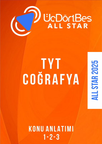 ALL STAR TYT COĞRAFYA Konu Anlatım (1-2-3 Hepsi Bir Arada) YKS Fotokopi