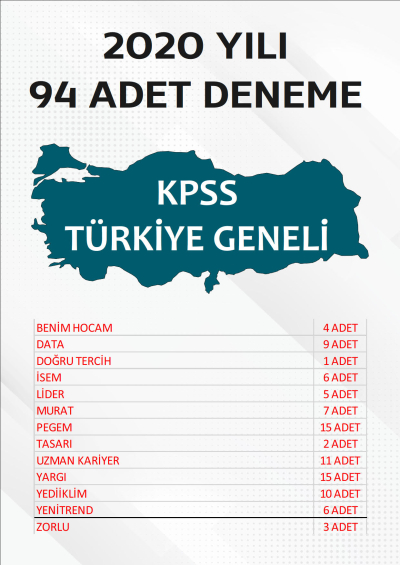 94 ADET TG DENEME 2020 YILI TG LİSTEMİZDEKİ TÜM YAYINLARI KAPSAR (TG136-TG148 ARASI) YKS Fotokopi
