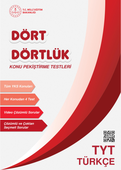 Dört Dörtlük Konu Pekiştirme Testleri TYT Türkçe YKS Fotokopi