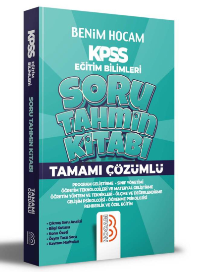 KPSS Eğitim Bilimleri Tamamı Çözümlü Soru Tahmin Kitabı YKS Fotokopi