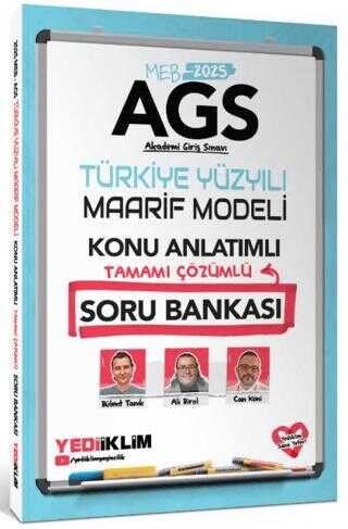 2025 MEB-AGS Türkiye Yüzyılı Maarif Modeli Konu Anlatımlı Soru Bankası Çözümlü Yediiklim Yayınları YKS Fotokopi