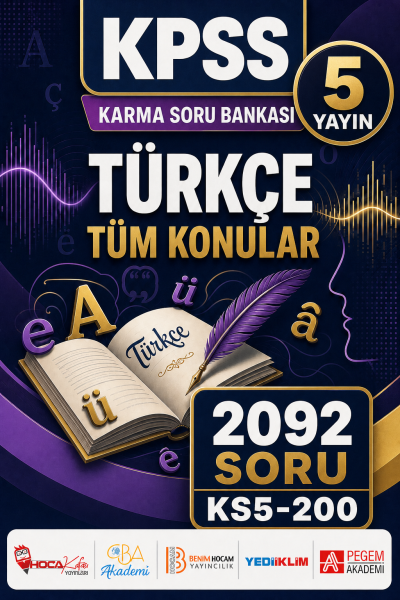 TÜRKÇE TÜM KONULAR 5 Yayın 2092 Soru YKS Fotokopi