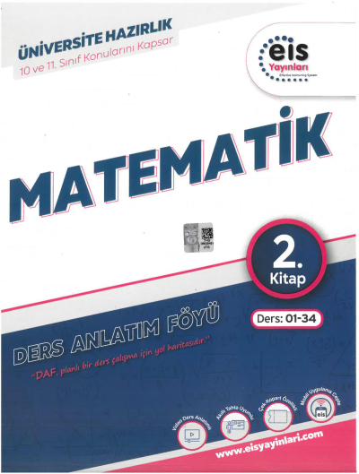 EİS Daf Matematik 2. Kitap Ders:01-34 10-11. Sınıf Konularını Kapsar YKS Fotokopi
