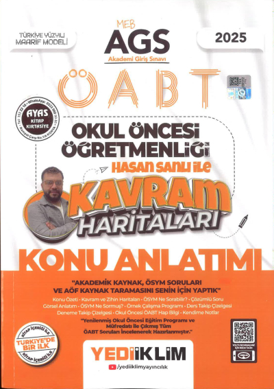 2025 MEB AGS ÖABT Okul Öncesi Öğretmenliği Hasan Sanlı İle Kavram Haritaları Konu Anlatımı Yediiklim Yayınları YKS Fotokopi