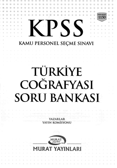 KPSS TÜRKİYE COĞRAFYASI SORU BANKASI ÇÖZÜMLÜ YKS Fotokopi
