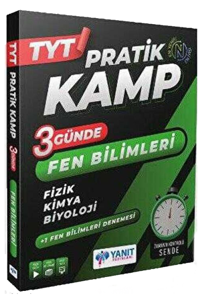 2023 TYT Pratik Kamp 3 Günde Fen Bilimleri (Fizik-Kimya-Biyoloji) Yanıt Yayınları YKS Fotokopi