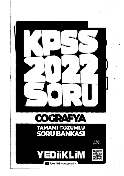 2022 KPSS GY GK COĞRAFYA Soru Bankası MODÜLER YKS Fotokopi