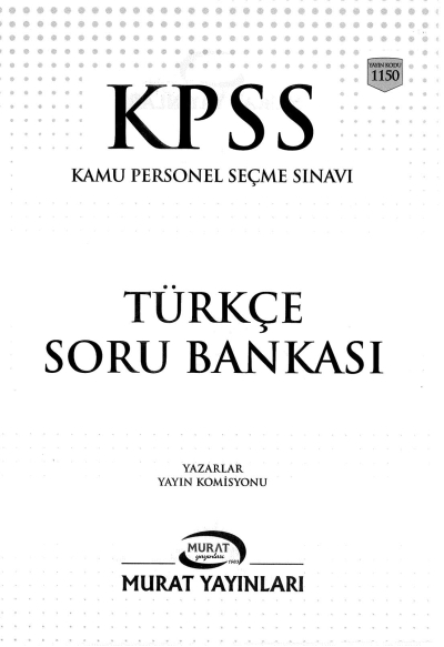 KPSS TÜRKÇE SORU BANKASI ÇÖZÜMLÜ YKS Fotokopi