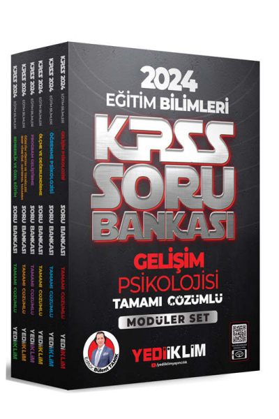 2024 KPSS Eğitim Bilimleri Tamamı Çözümlü Soru Bankası Modüler Set GELİŞİM PSİKOLOJİSİ YKS Fotokopi