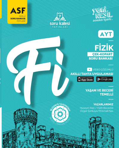 AYT Fizik Çek Kopart Akıllı Soru Bankası Föyü ASF Soru Kalesi Yayınları YKS Fotokopi
