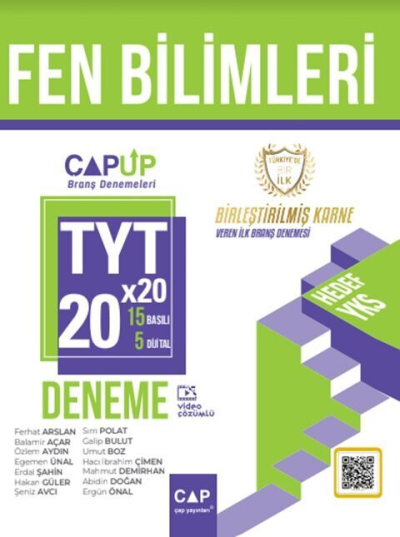 YT Fen Bilimleri 20 x 20 Up Deneme Çap Yayınları YKS Fotokopi