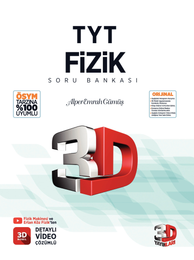 TYT Fizik Soru Bankası 3D YKS Fotokopi