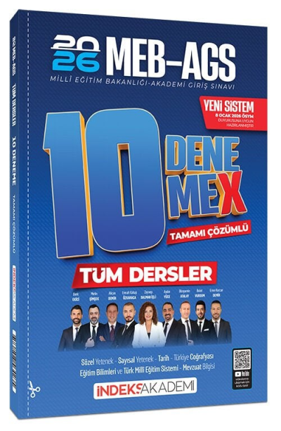 2026 MEB-AGS Tüm Dersler 10 DenemeX Çözümlü İndeks Akademi Yayıncılık YKS Fotokopi