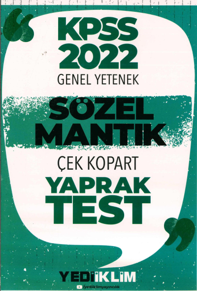 SÖZEL MANTIK ÇEK KOPART YAPRAK TEST YKS Fotokopi