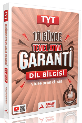 YKS TYT Dil Bilgisi Türkçenin Matematiği 10 Günde Temel Atma Garanti Video Ders Kitabı - Gamze Özdin Paraf Akademi Yayınları YKS Fotokopi