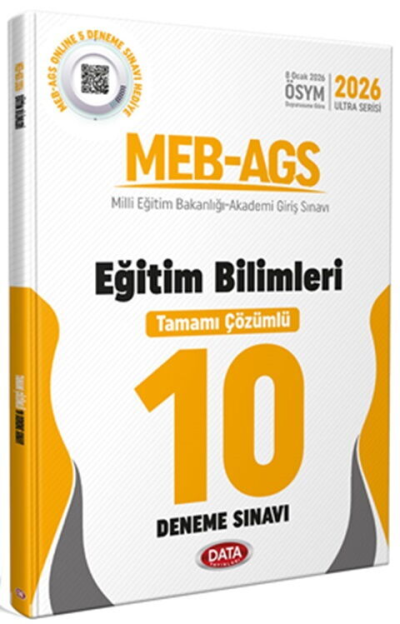 2026 MEB AGS Eğitim Bilimleri Tamamı Çözümlü 10 Deneme Sınavı Data Yayınları