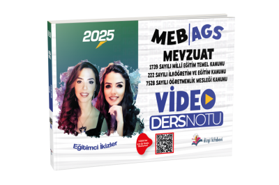 Dizgi 2025 MEB AGS Mevzuat Bilgisi (222, 1739, 7528 Sayılı Kanun) Video Ders Notu - Eğitimci İkizler Dizgi YKS Fotokopi