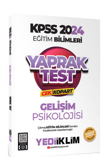 2024 KPSS Eğitim Bilimleri Gelişim Psikolojisi Çek Kopart Yaprak Test YKS Fotokopi