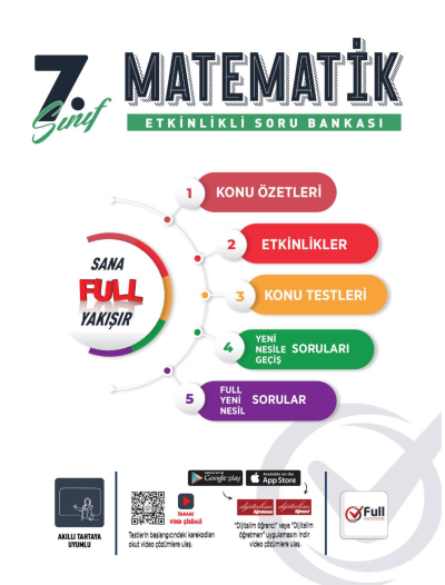 7. Sınıf Matematik Etkinlikli Soru Bankası Sana Full Yakışır YKS Fotokopi