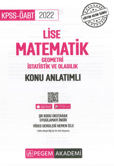 LİSE MATEMATİK GEOMETRİ - İSTATİSTİK VE OLASILIK KONU ANLATIMLI YKS Fotokopi