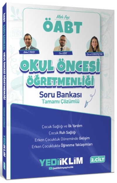 MEB AGS ÖABT Okul Öncesi Öğretmenliği Tamamı Çözümlü Soru Bankası Cilt 2 Yediiklim Yayınları YKS Fotokopi