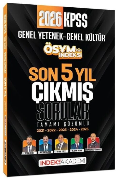 2026 KPSS Genel Yetenek Genel Kültür ÖSYM nin İndeksi Çıkmış Sorular Son 5 Yıl Çözümlü İndeks Akademi Yayıncılık YKS Fotokopi