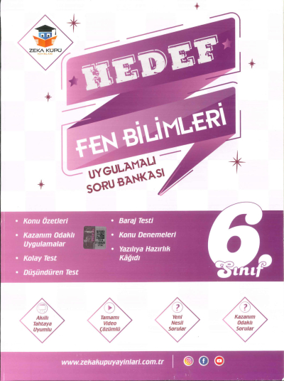 6. Sınıf Fen Bilimleri Hedef Uygulamalı Soru Bankası Zeka Küpü Yayınları YKS Fotokopi