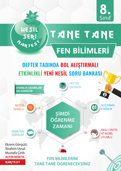 8. Sınıf Fen Bilimleri Tane Tane Soru Bankası Nartest Yayınları YKS Fotokopi