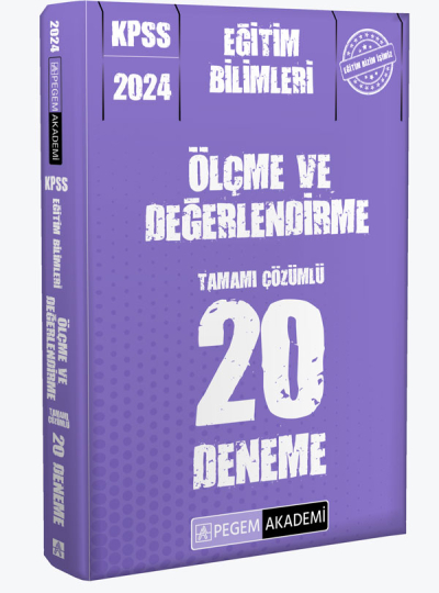 2024 KPSS Eğitim Bilimleri Ölçme ve Değerlendirme 20 Deneme YKS Fotokopi
