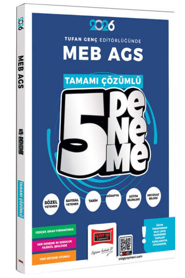 2026 MEB AGS Tüm Dersler Tamamı Çözümlü 5 Deneme Sınavı Yargı Yayınları YKS Fotokopi
