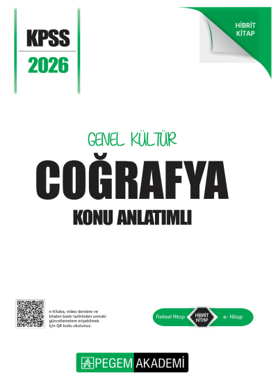 COĞRAFYA 2026 KPSS Genel Yetenek Genel Kültür Lisans Konu Anlatımlı Modüler Set Pegem Yayınları YKS Fotokopi