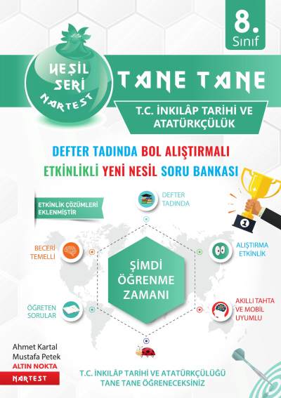 8. Sınıf T. C. İnkılap Tarihi ve Atatürkçülük Tane Tane Soru Bankası Nartest Yayınları YKS Fotokopi