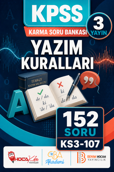 Yazım Kuralları 3 Yayın 152 Soru (Benim Hocam - CBA - Hoca Kafası Yayınları) YKS Fotokopi