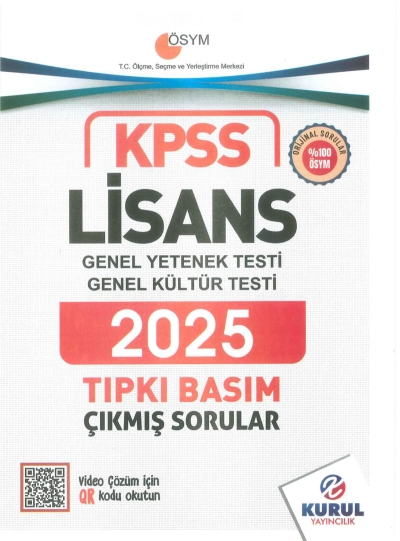 Lisans KPSS Son 5 Sınav GY-GK Çıkmış Sorular Tıpkı Basım Kurul Yayınları (2021-2025) YKS Fotokopi