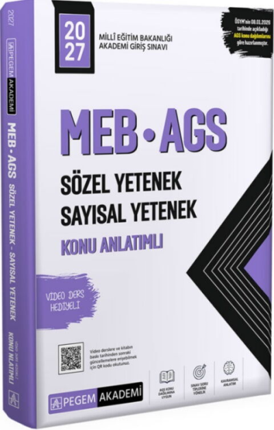 2027 MEB AGS Sözel Yetenek Sayısal Yetenek Konu Anlatımlı Pegem Yayınları YKS Fotokopi