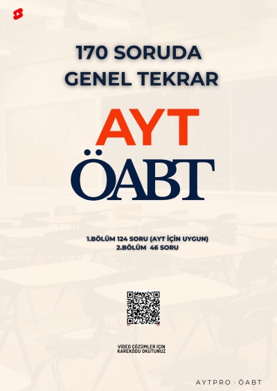 BilgeMatics Hüseyin Hoca ÖABT Matematik 170 Soruda Tekrar (AYT İçin Uygun)